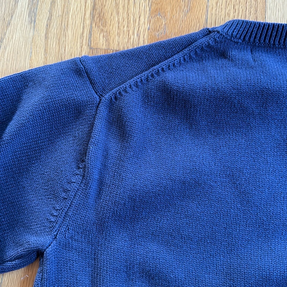 Vineyard Vines Boys S (8-10) Navy Cotton Crew Neck Sweater w Logo, NWT - Picture 6 of 6